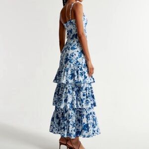 Abercrombie and Fitch Drama Ruffled Tier Gown size M long floral